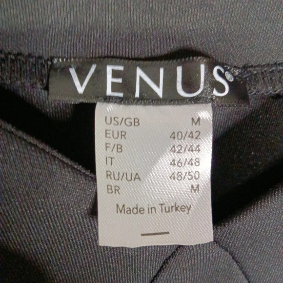 VENUS Cold Shoulder Dress Black Adjustable Straps Hi Low V-Neck Fit & Flare M - Picture 5 of 10